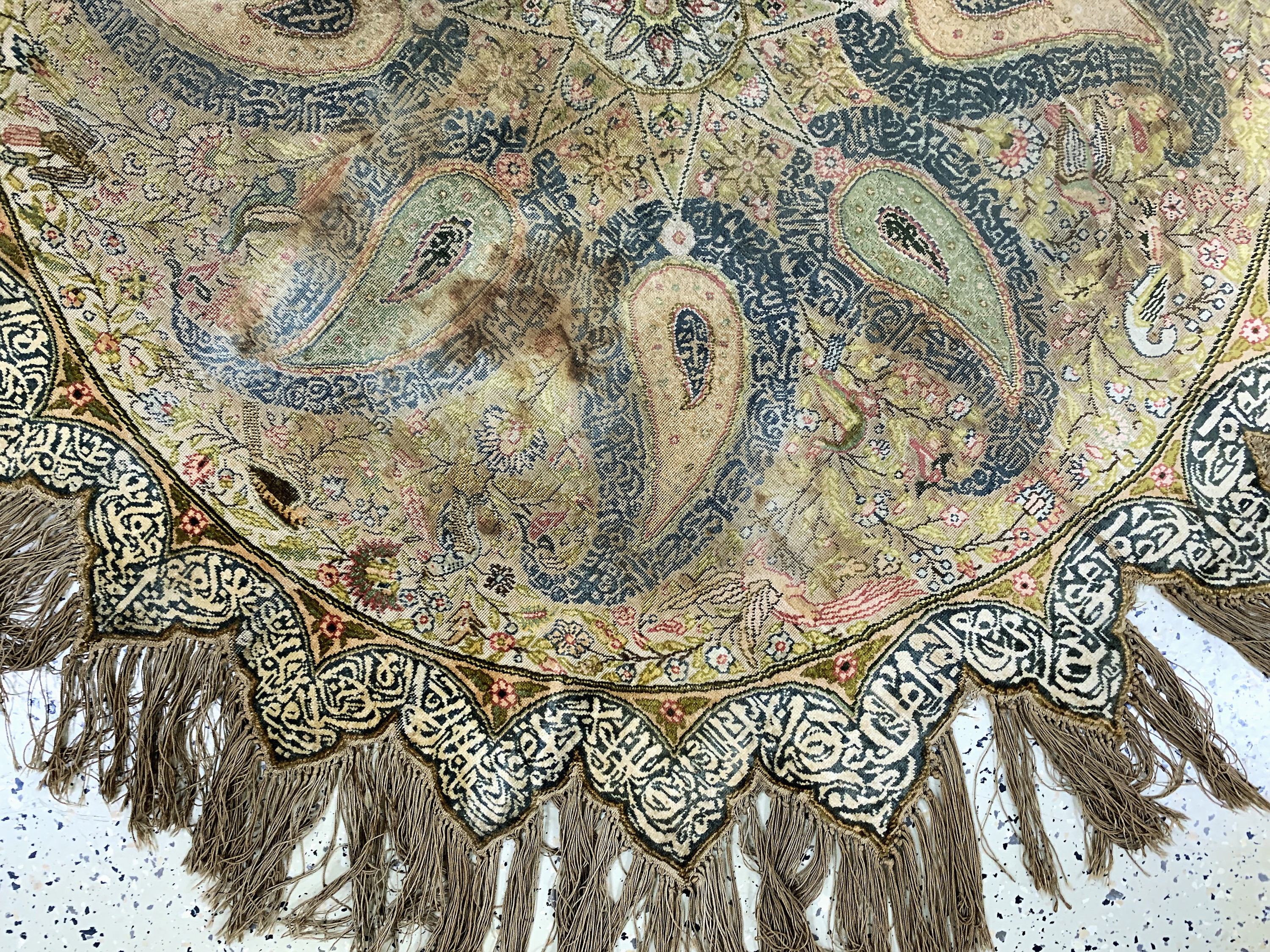 Detail d: Kayseri Flosch, Türkei, um 1900, merzerisierte Baumwolle, durchmesser: ca. 145 cm, EHZ: 4