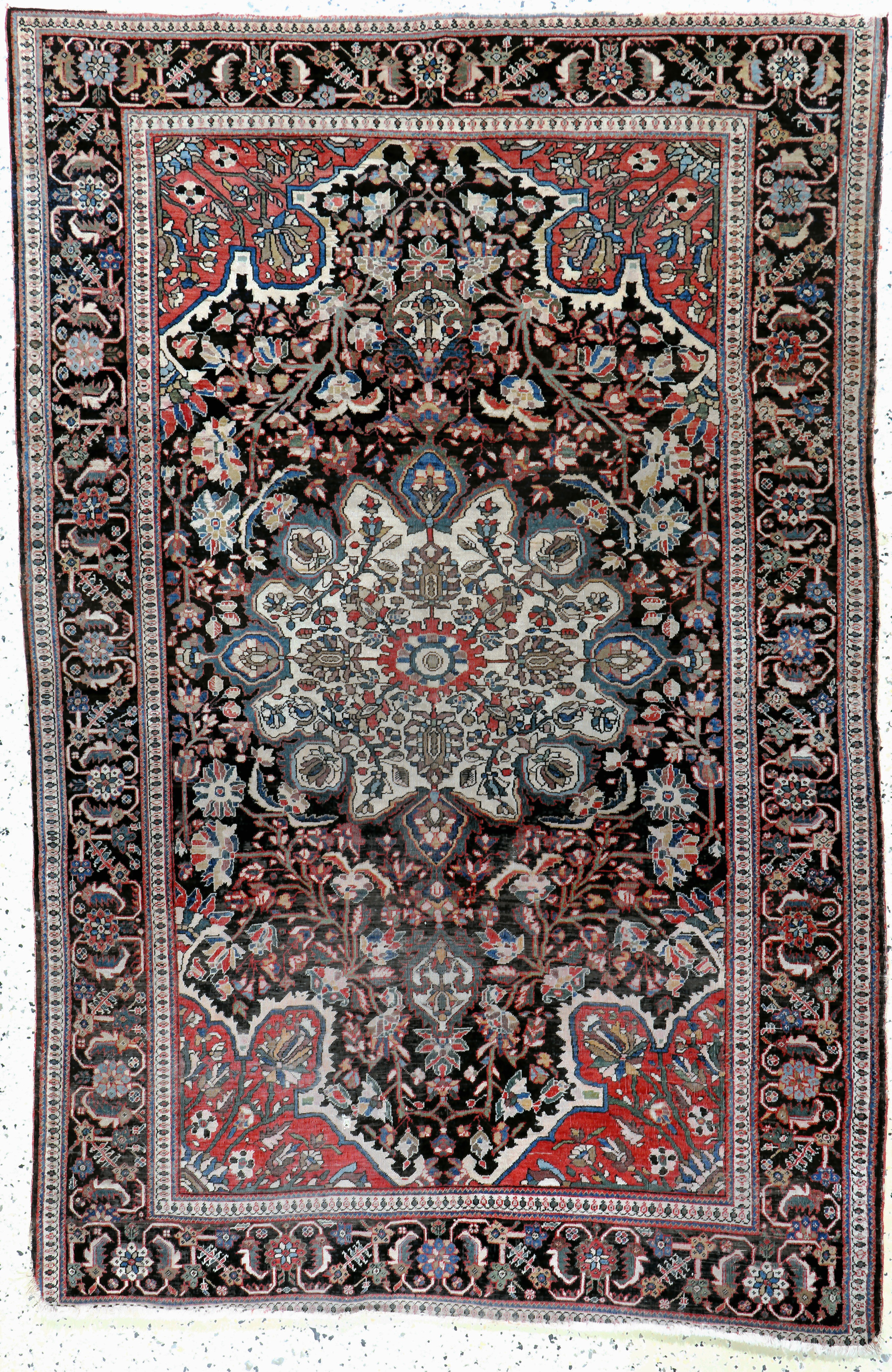 Image 27131754 - Farahan antik, Persien, 19.Jhd, Wolle auf Baumwolle, ca. 191 x 126 cm, EHZ: 4 ...