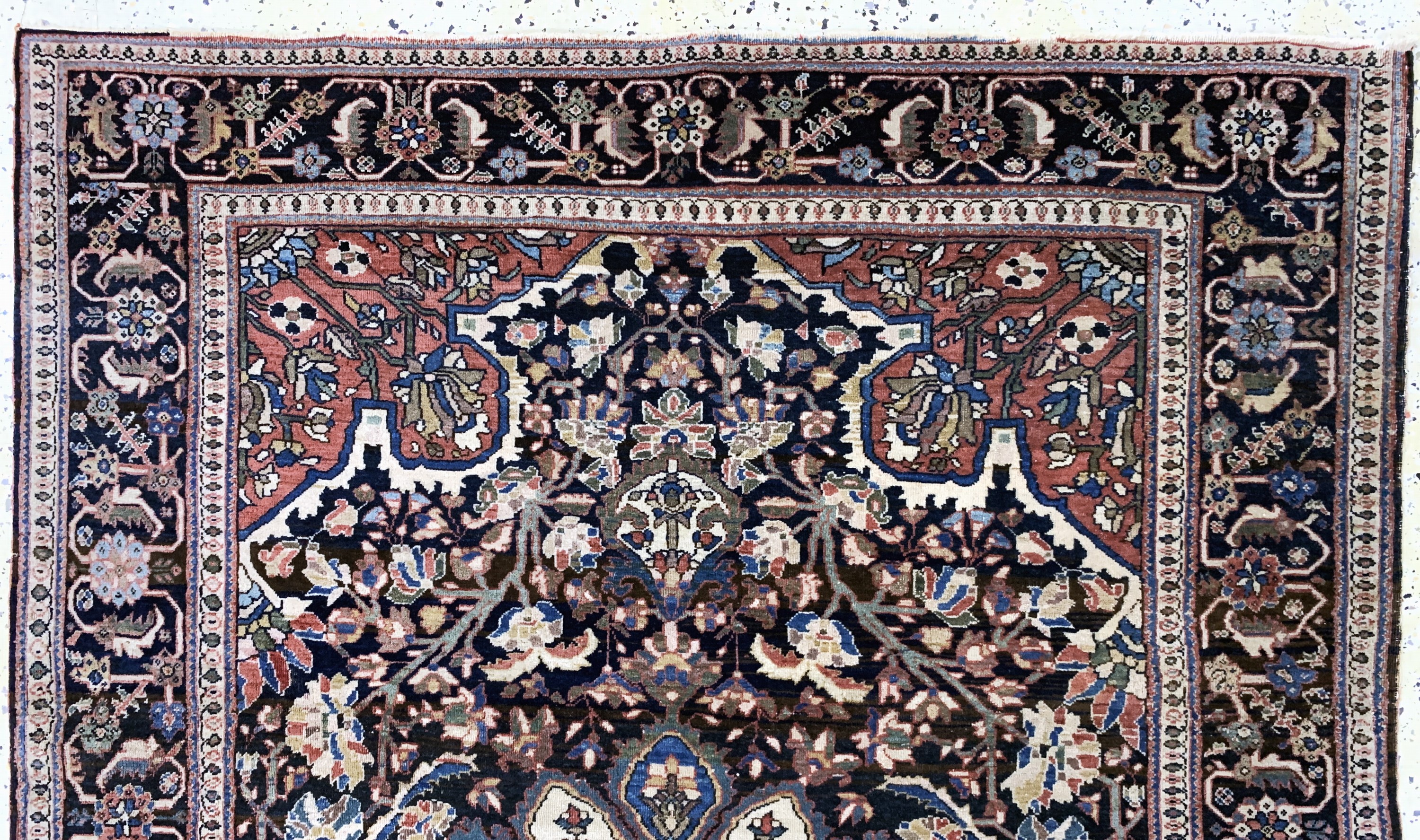 Detail a: Farahan antik, Persien, 19.Jhd, Wolle auf Baumwolle, ca. 191 x 126 cm, EHZ: 4
