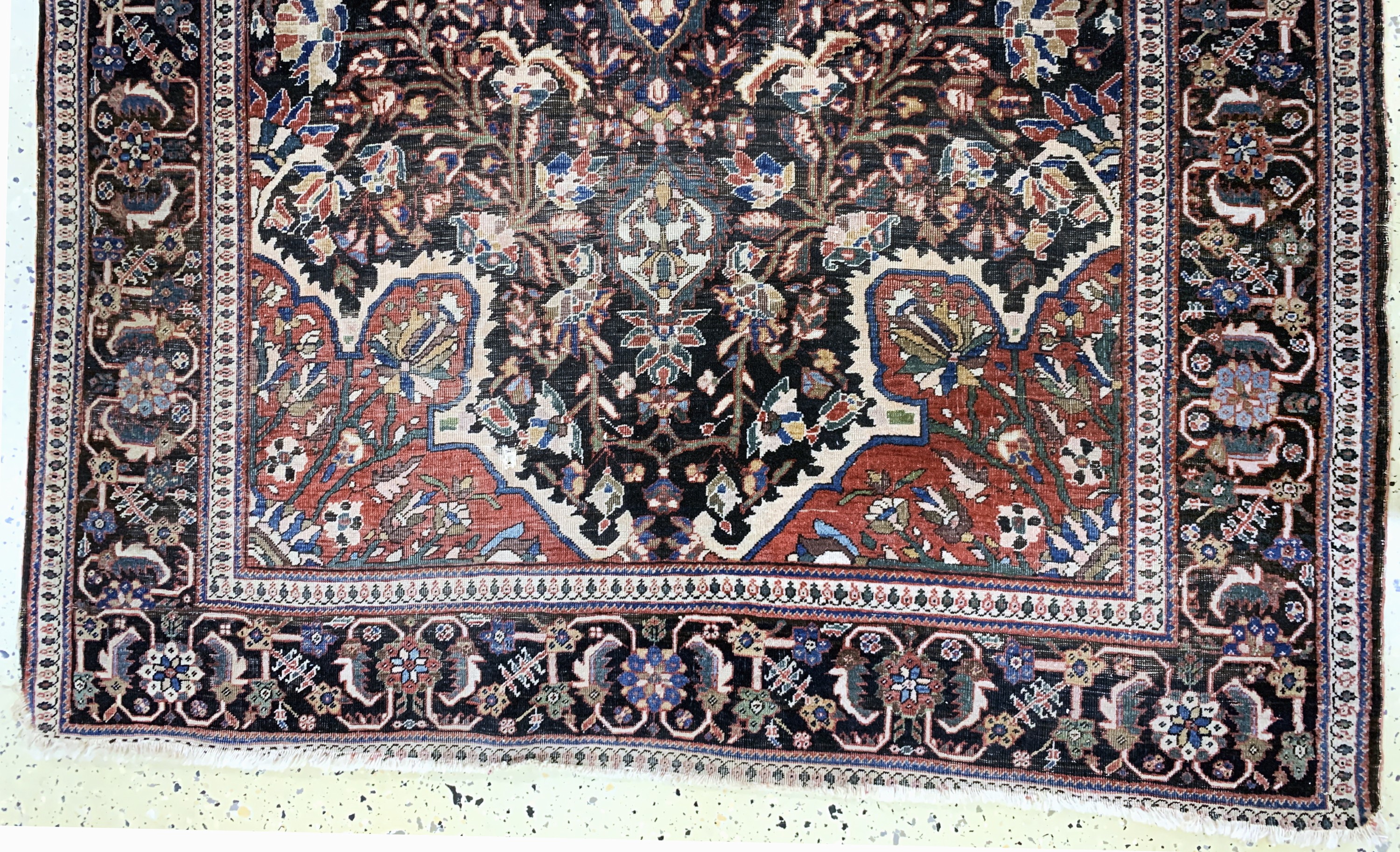 Detail c: Farahan antik, Persien, 19.Jhd, Wolle auf Baumwolle, ca. 191 x 126 cm, EHZ: 4