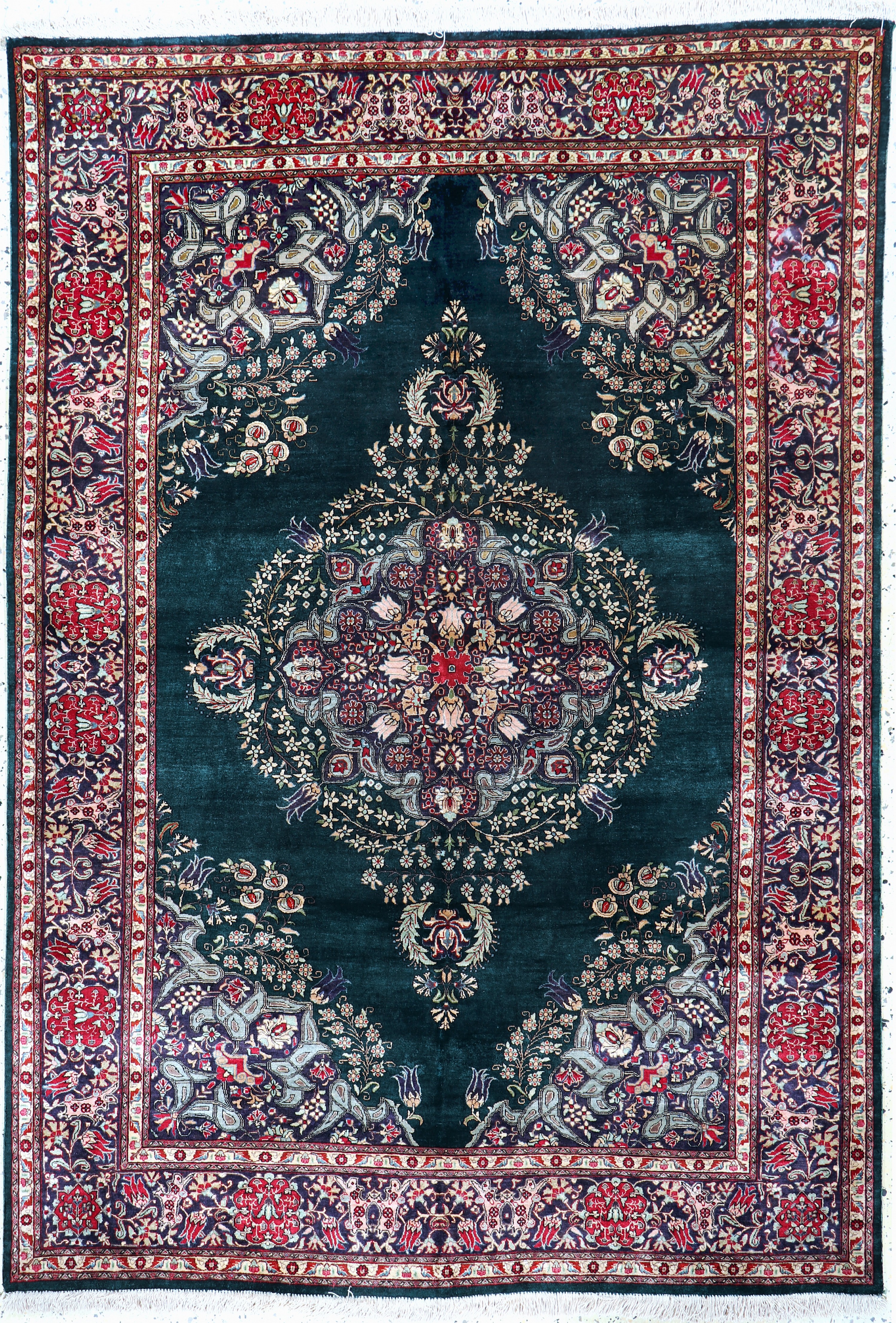 Image 27131758 - Ghom Seide fein, Persien, Mitte 20.Jhd, reine Naturseide, ca. 197 x 137 cm, EHZ: 2 ...