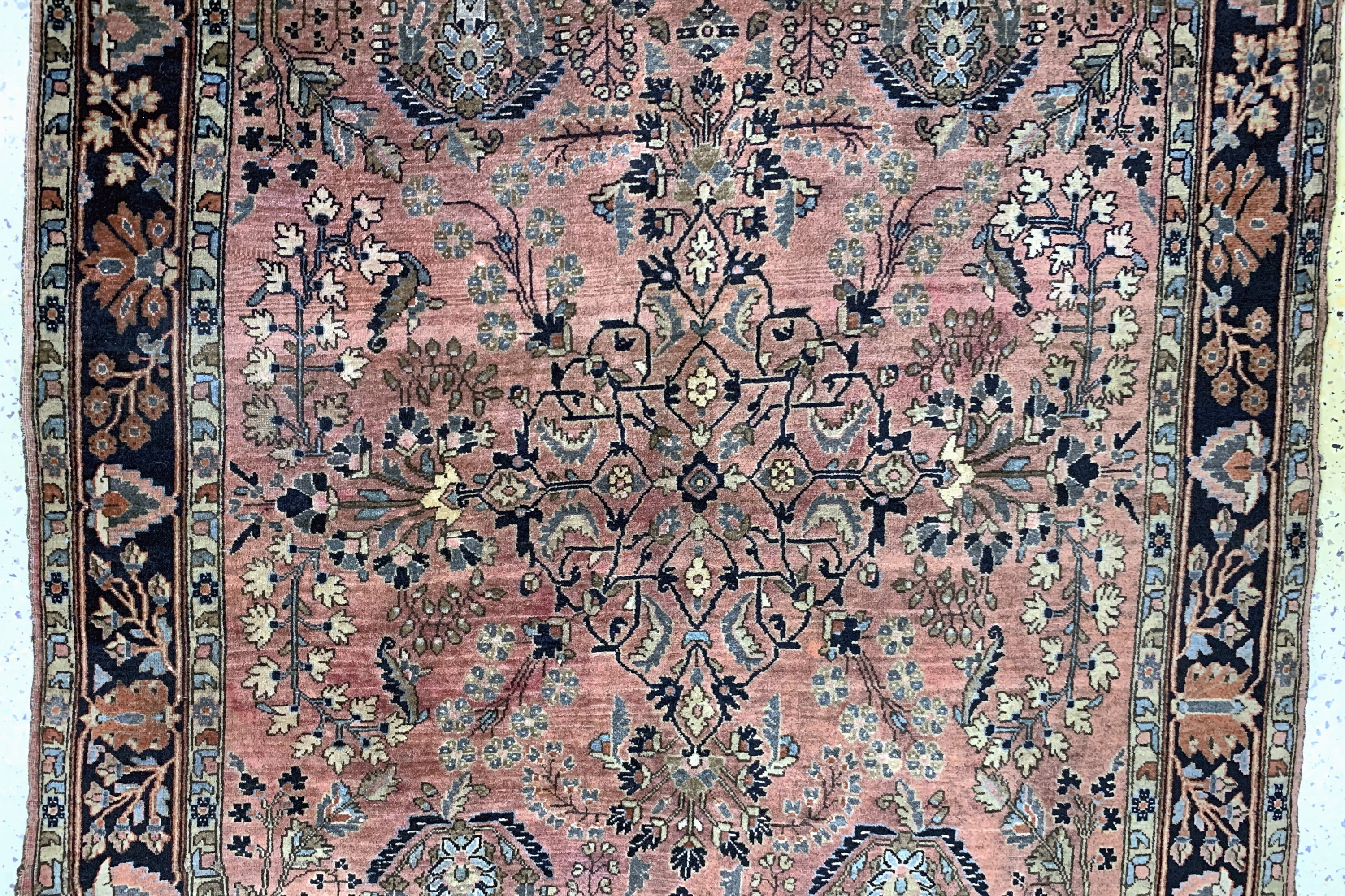 Detail b: Us Re-Import Sarogh antik, Persien, um 1900, Wolle auf Baumwolle, ca. 212 x 130 cm, EHZ: 3