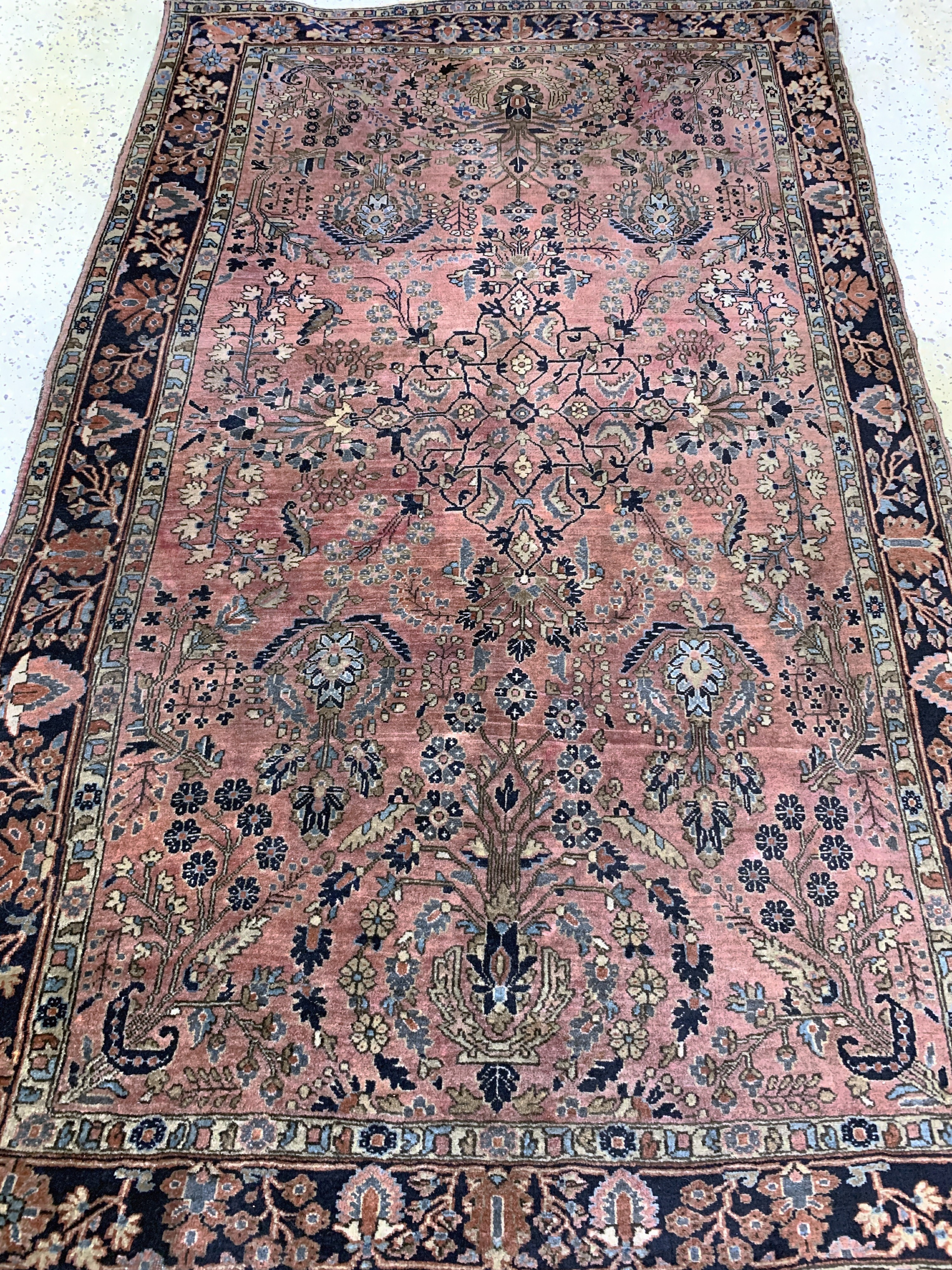 Detail d: Us Re-Import Sarogh antik, Persien, um 1900, Wolle auf Baumwolle, ca. 212 x 130 cm, EHZ: 3