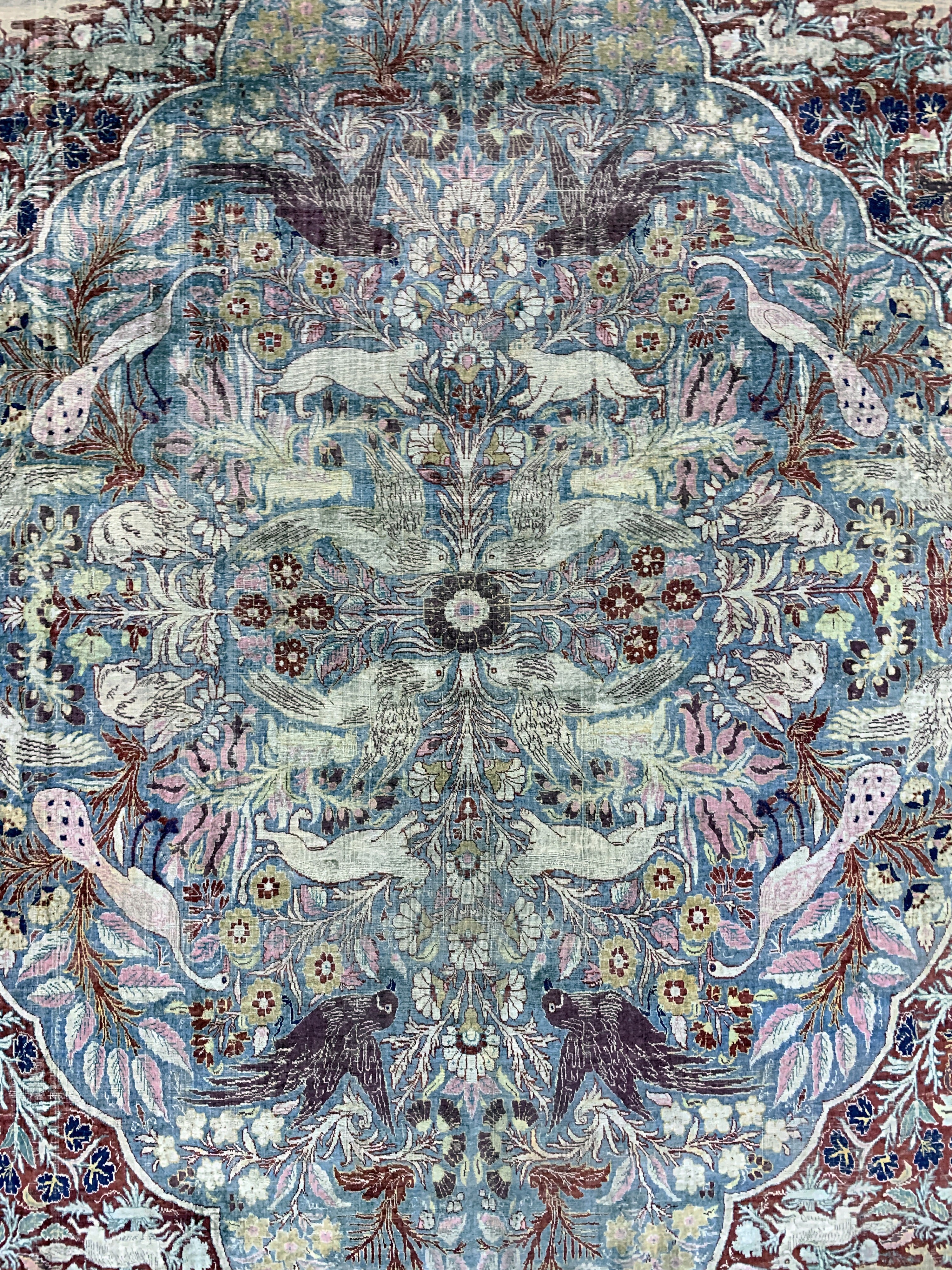 Detail d: Seiden Täbriz antik, Persien, 19.Jhd, reineNaturseide, ca. 401 x 278 cm, EHZ:(gleichmäßigdünn)