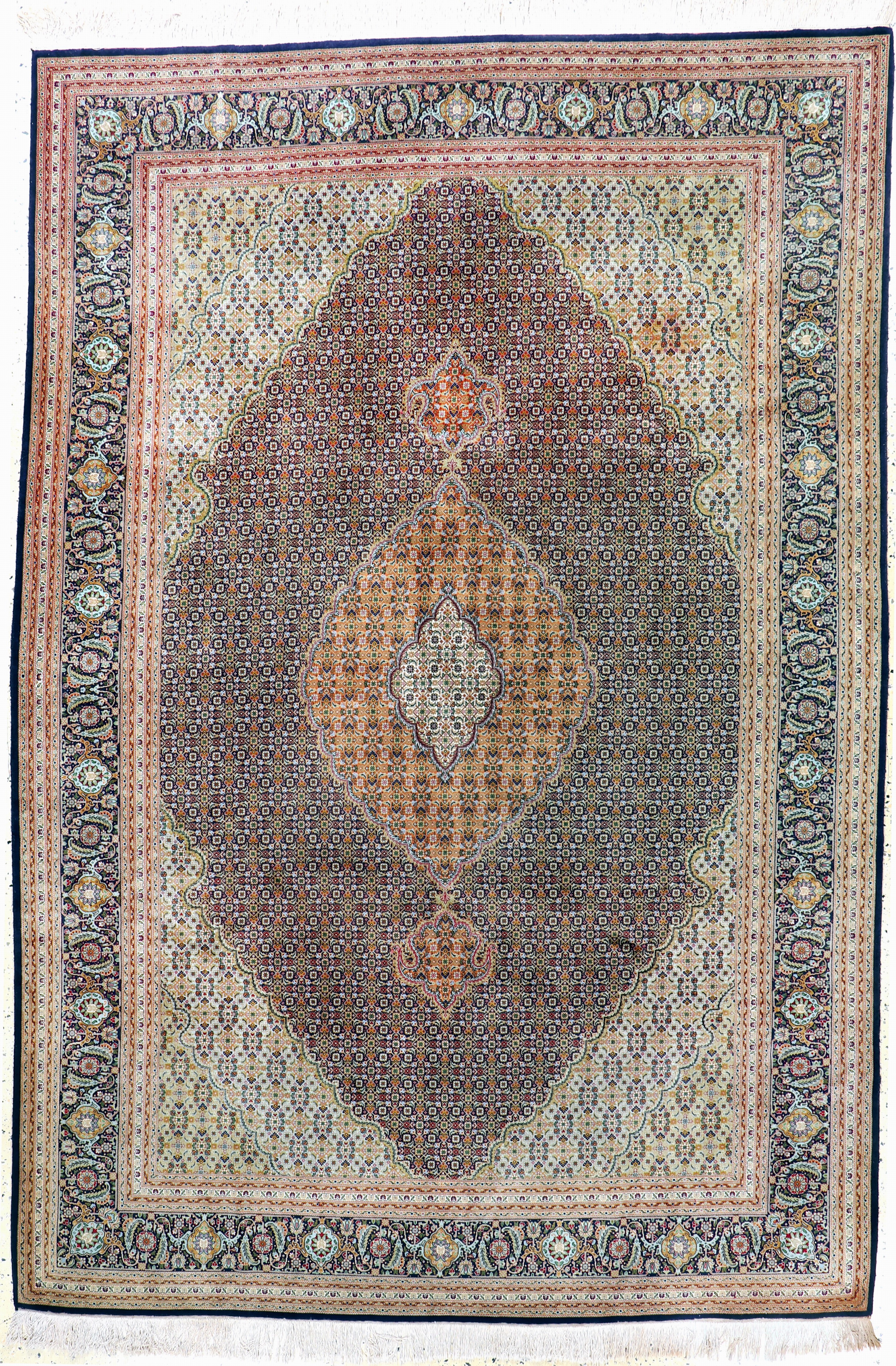 Image 27131764 - Täbriz fein(50 Raj), Persien, Mitte 20.Jhd,Korkwolle mit Seide, ca. 302 x 202 cm, ca. ...