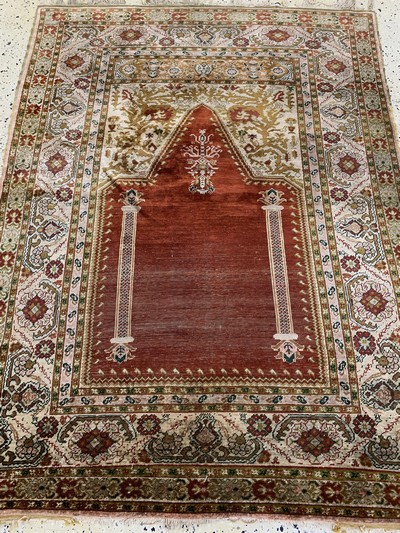 27131742e - Seiden Sivas, Türkei, um 1900, reine Naturseide, ca. 161 x 118 cm, EHZ: 3-4 ...