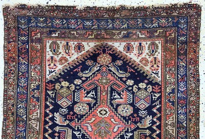 27131744a - Malayer antique, Persia, around 1900, wool on cotton, approx. 192 x 107 cm, condition: ...