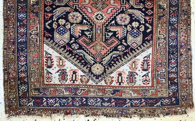27131744c - Malayer antique, Persia, around 1900, wool on cotton, approx. 192 x 107 cm, condition: ...