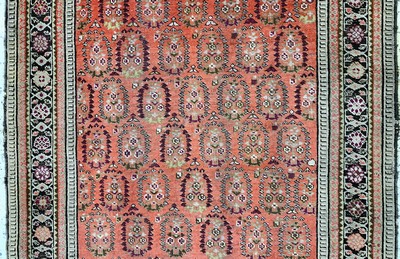 27131748b - Karabagh antik, Kaukasus, 19.Jhd, Wolle aufWolle, ca. 188 x 130 cm, EHZ: 3 ...