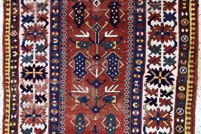 27131749b - Kazak antik, Kaukasus, 19.Jhd, Wolle auf Wolle, ca. 221 x 135 cm, EHZ: 3, (kleine ...