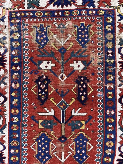 27131749d - Kazak antik, Kaukasus, 19.Jhd, Wolle auf Wolle, ca. 221 x 135 cm, EHZ: 3, (kleine ...