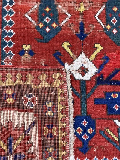 27131749g - Kazak antik, Kaukasus, 19.Jhd, Wolle auf Wolle, ca. 221 x 135 cm, EHZ: 3, (kleine ...