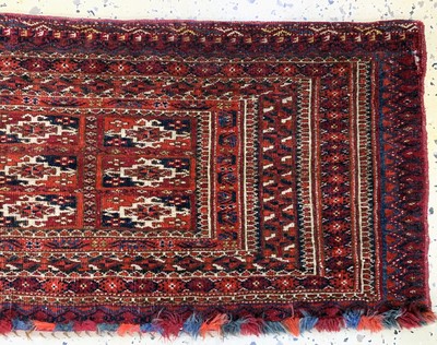 27131750b - 2 Lots Torba antik, Turkmenistan, 19.Jhd, Wolle auf Wolle, ca. 106 x 37 cm, EHZ: 2-3 ...