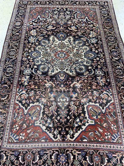 27131754e - Farahan antik, Persien, 19.Jhd, Wolle auf Baumwolle, ca. 191 x 126 cm, EHZ: 4 ...