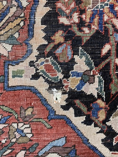 27131754g - Farahan antik, Persien, 19.Jhd, Wolle auf Baumwolle, ca. 191 x 126 cm, EHZ: 4 ...