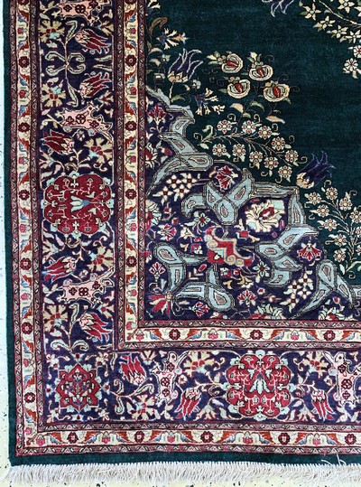 27131758b - Ghom Seide fein, Persien, Mitte 20.Jhd, reine Naturseide, ca. 197 x 137 cm, EHZ: 2 ...
