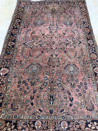 27131759d - Us Re-Import Sarogh antik, Persien, um 1900, Wolle auf Baumwolle, ca. 212 x 130 cm, ...