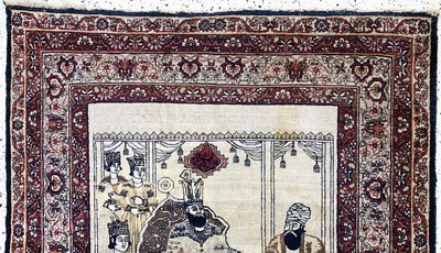27131760a - Kerman antik Persien, ´Nader Shah Afschar´,19.Jhd, Wolle auf Baumwolle, ca. 185 x 128 ...