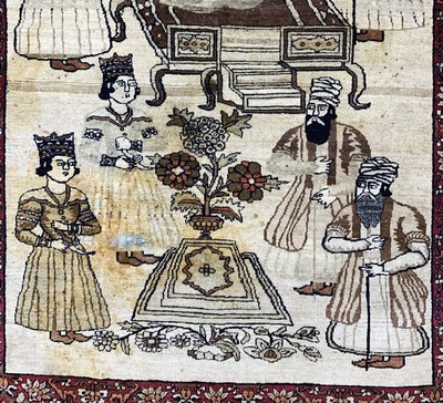 27131760d - Kerman antik Persien, ´Nader Shah Afschar´,19.Jhd, Wolle auf Baumwolle, ca. 185 x 128 ...