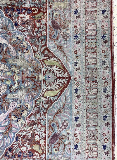 27131762e - Seiden Täbriz antik, Persien, 19.Jhd, reineNaturseide, ca. 401 x 278 cm, ...