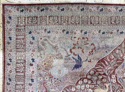 27131762g - Seiden Täbriz antik, Persien, 19.Jhd, reineNaturseide, ca. 401 x 278 cm, ...