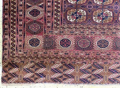 27131763b - Tekke´Hauptteppich´antik, Turkmenistan, 19.Jhd, Wolle auf Wolle, ca. 323 x 213 cm, EHZ: ...