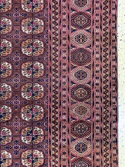 27131763f - Tekke´Hauptteppich´antik, Turkmenistan, 19.Jhd, Wolle auf Wolle, ca. 323 x 213 cm, EHZ: ...