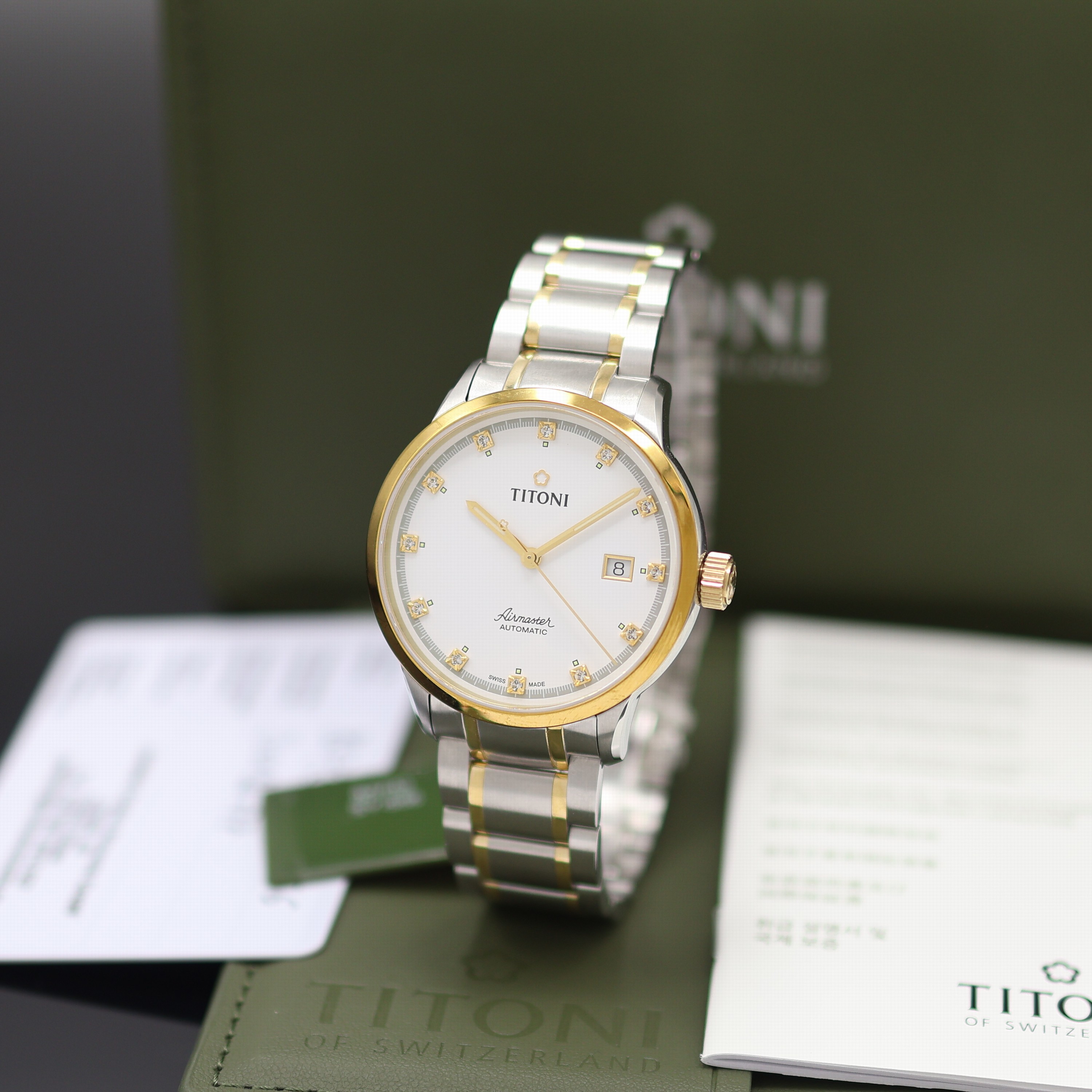 Image 27131929 - TITONI Airmaster ungetragene Herrenarmbanduhr Referenz 83733 SY-556, Schweiz, Automatik, ...
