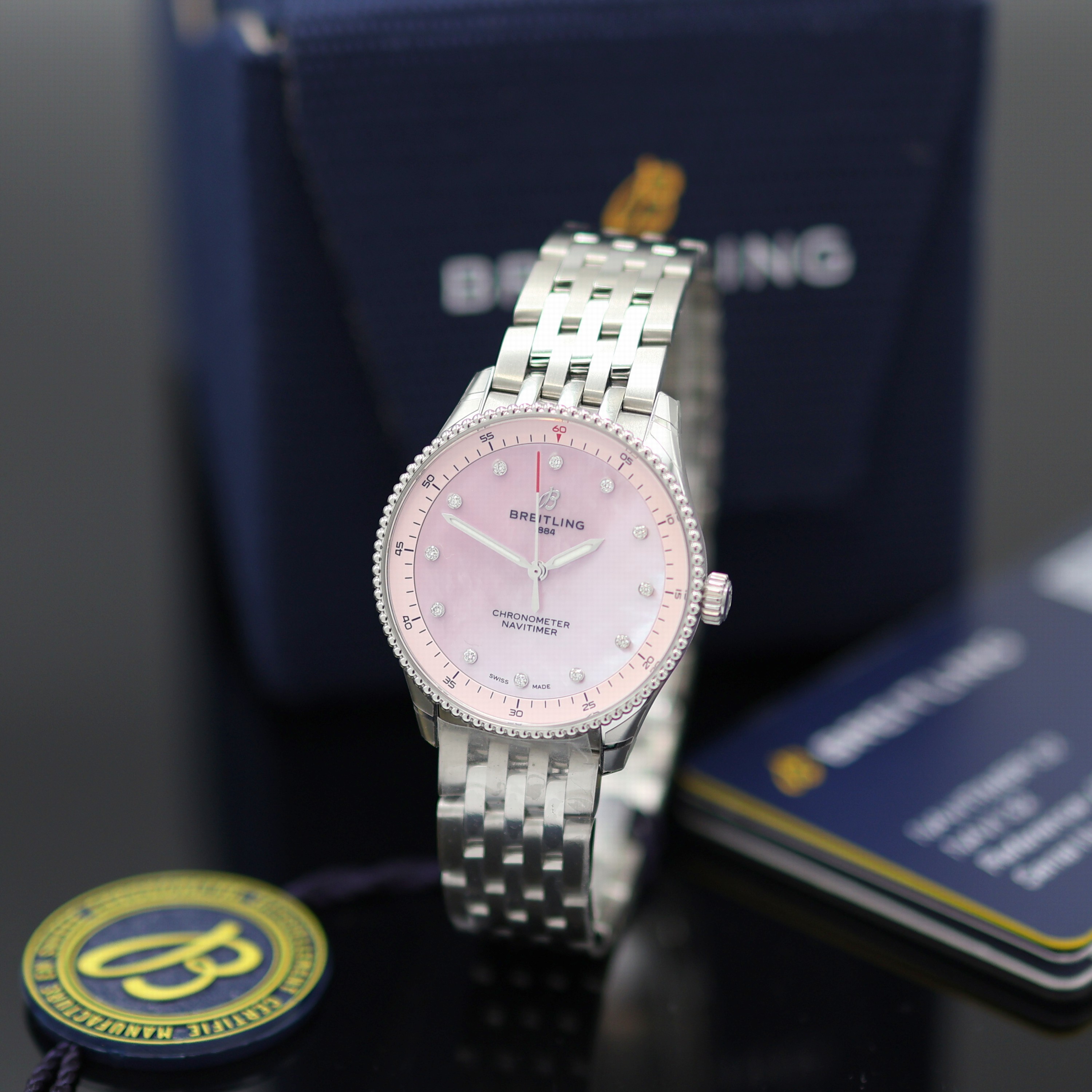 Image 27131930 - BREITLING Navitimer Chronometer ungetragene Damenarmbanduhr Referenz A77320, quarz, ...