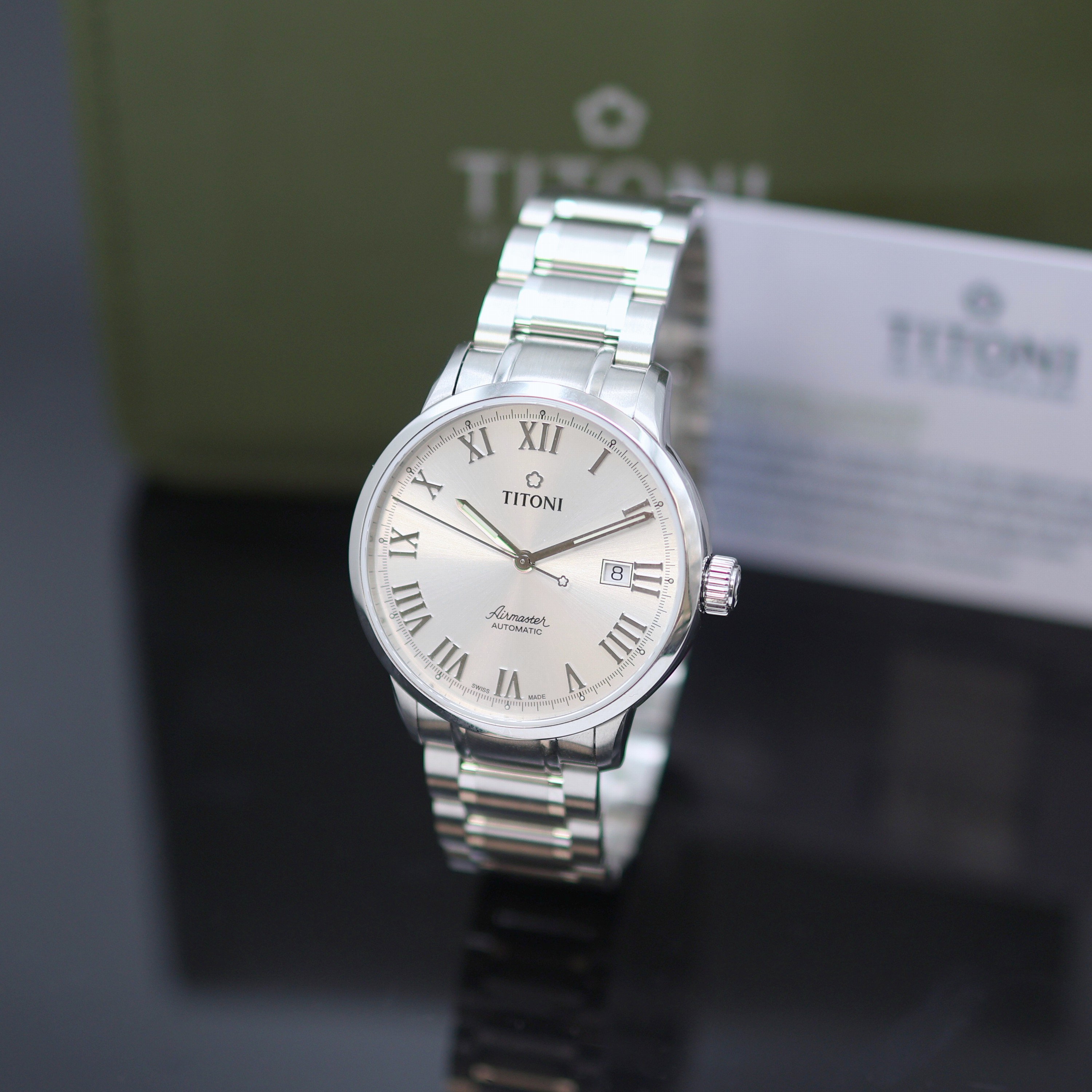 Image 27131941 - TITONI Airmaster ungetragene Herrenarmbanduhr Referenz 83733 S-561, Schweiz, Automatik, ...