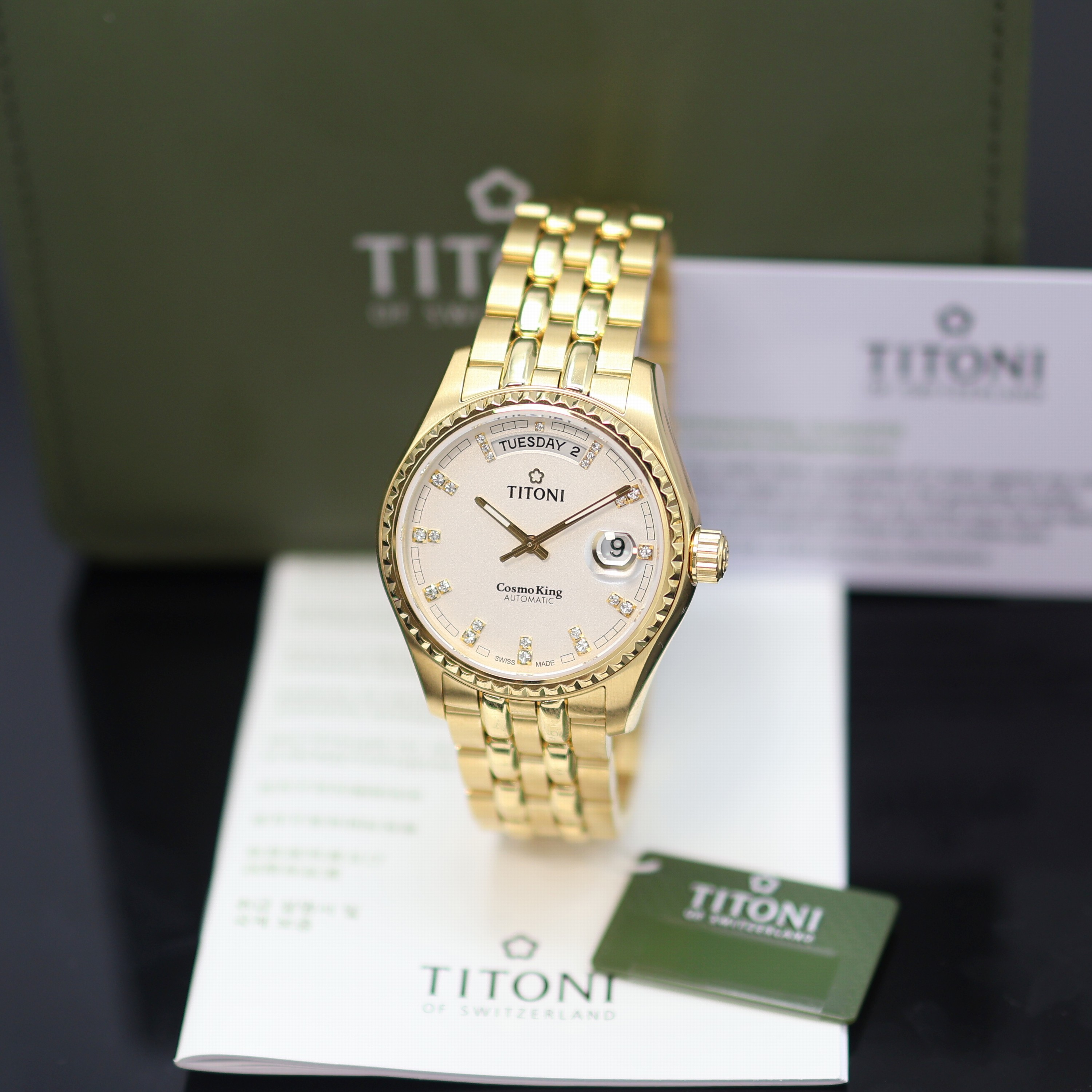 Image 27131942 - TITONI Cosmo King ungetragene Herrenarmbanduhr Referenz 797 G-541, Schweiz, Automatik, ...