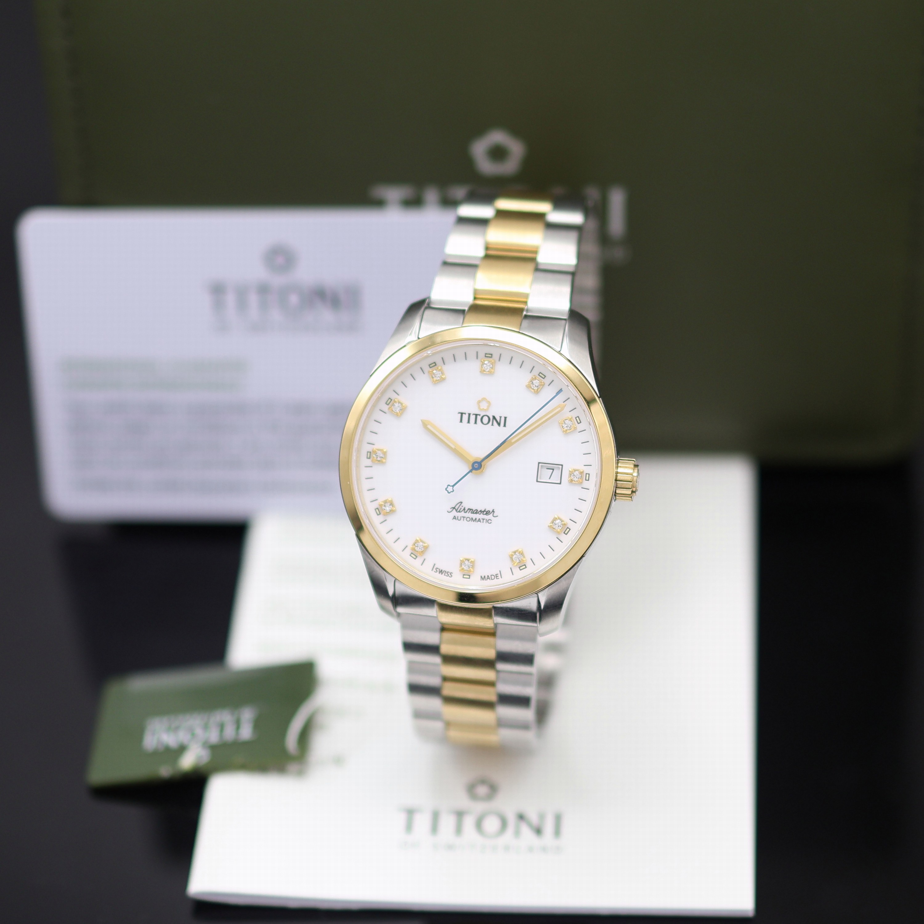 Image 27131943 - TITONI Airmaster ungetragene Herrenarmbanduhr Referenz 83743 SY-582, Schweiz, Automatik, ...