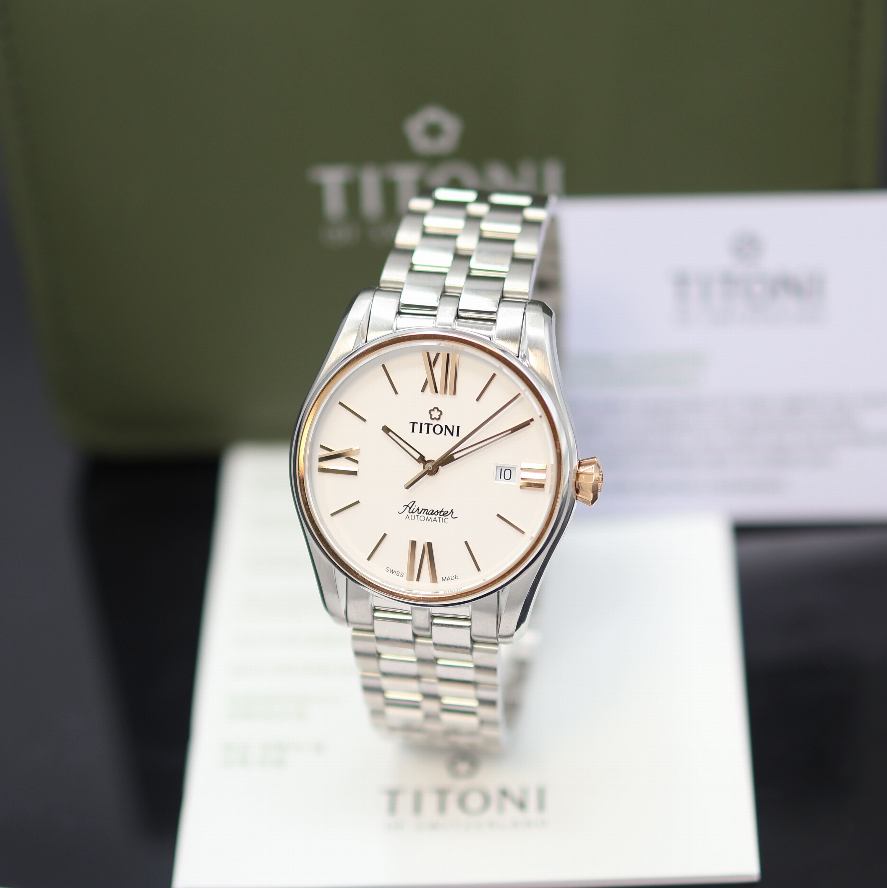 Image 27131945 - TITONI Airmaster ungetragene Herrenarmbanduhr Referenz 83908 SRG-619, Schweiz, ...