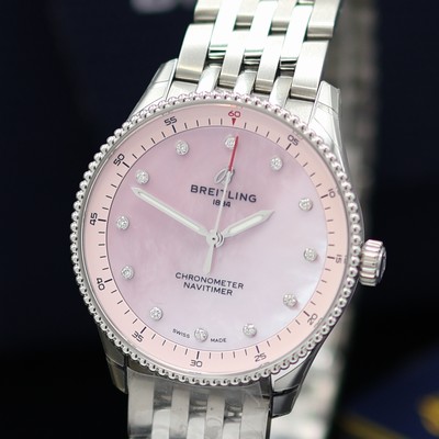27131930a - BREITLING Navitimer Chronometer ungetragene Damenarmbanduhr Referenz A77320, quarz, ...