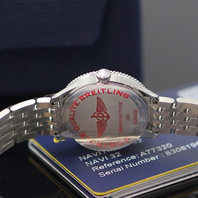 27131930e - BREITLING Navitimer Chronometer ungetragene Damenarmbanduhr Referenz A77320, quarz, ...