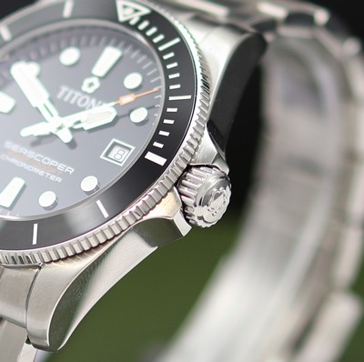 27131931b - TITONI Seascoper Chronometer ungetragene Herrenarmbanduhr Referenz 83300 S-BE-705, ...