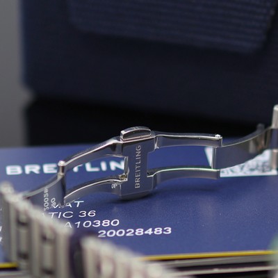 27131940c - BREITLING Chronomat Chronometer ungetragene Armbanduhr Referenz A10380, Automatik, ...