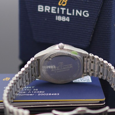 27131940e - BREITLING Chronomat Chronometer ungetragene Armbanduhr Referenz A10380, Automatik, ...