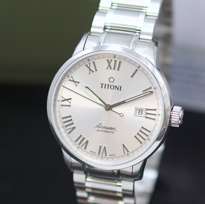 27131941a - TITONI Airmaster ungetragene Herrenarmbanduhr Referenz 83733 S-561, Schweiz, Automatik, ...