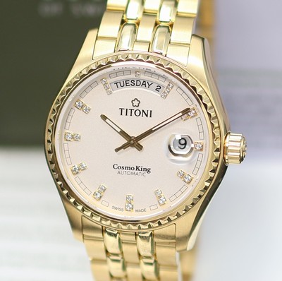 27131942a - TITONI Cosmo King ungetragene Herrenarmbanduhr Referenz 797 G-541, Schweiz, Automatik, ...