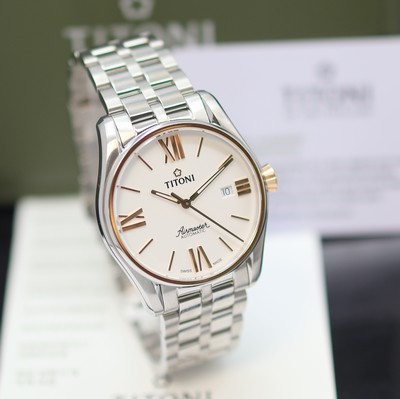 27131945b - TITONI Airmaster ungetragene Herrenarmbanduhr Referenz 83908 SRG-619, Schweiz, ...
