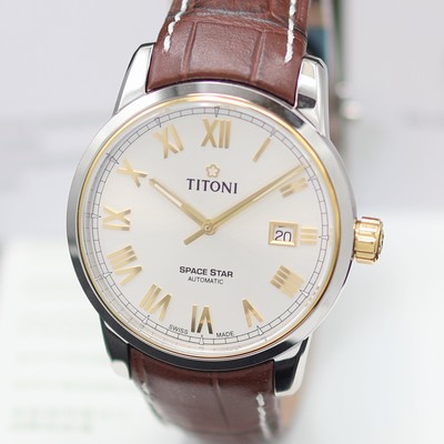27131948a - TITONI Space Star ungetragene Herrenarmbanduhr Referenz 83538 SY-ST-561, Schweiz, ...