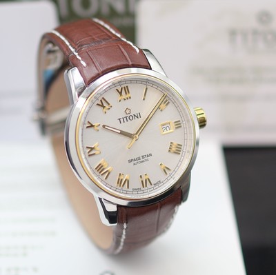 27131948b - TITONI Space Star ungetragene Herrenarmbanduhr Referenz 83538 SY-ST-561, Schweiz, ...