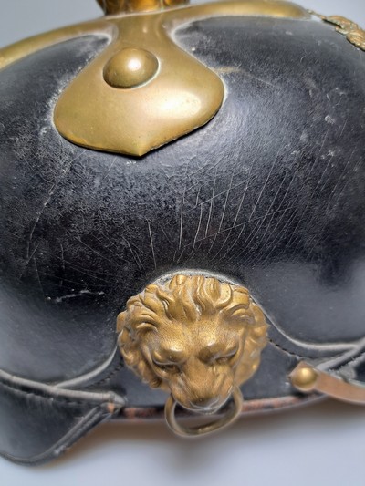 27131950i - Pickelhaube der Gendarmerie, Kgr. Bayern, um 1910-18, Lederinnenfutter, Spite und ...