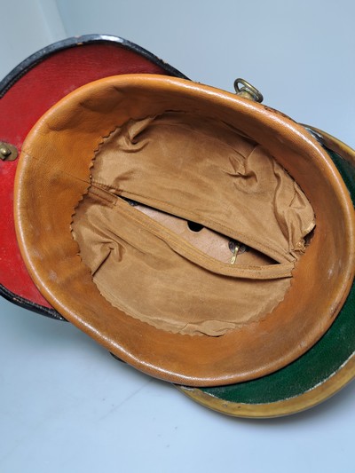 27131950k - Pickelhaube der Gendarmerie, Kgr. Bayern, um 1910-18, Lederinnenfutter, Spite und ...