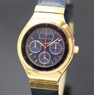 27131984a - IWC / Porsche Design Armbandchronograph Referenz 3748, Schweiz um 1985, massives GG ...