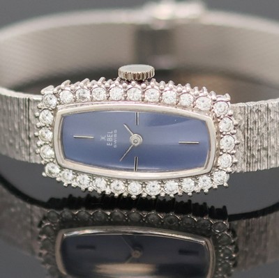27131987a - EBEL feine Damenarmbanduhr in WG 750/000 mit Diamantlünette, Handaufzug, Schweiz um ...