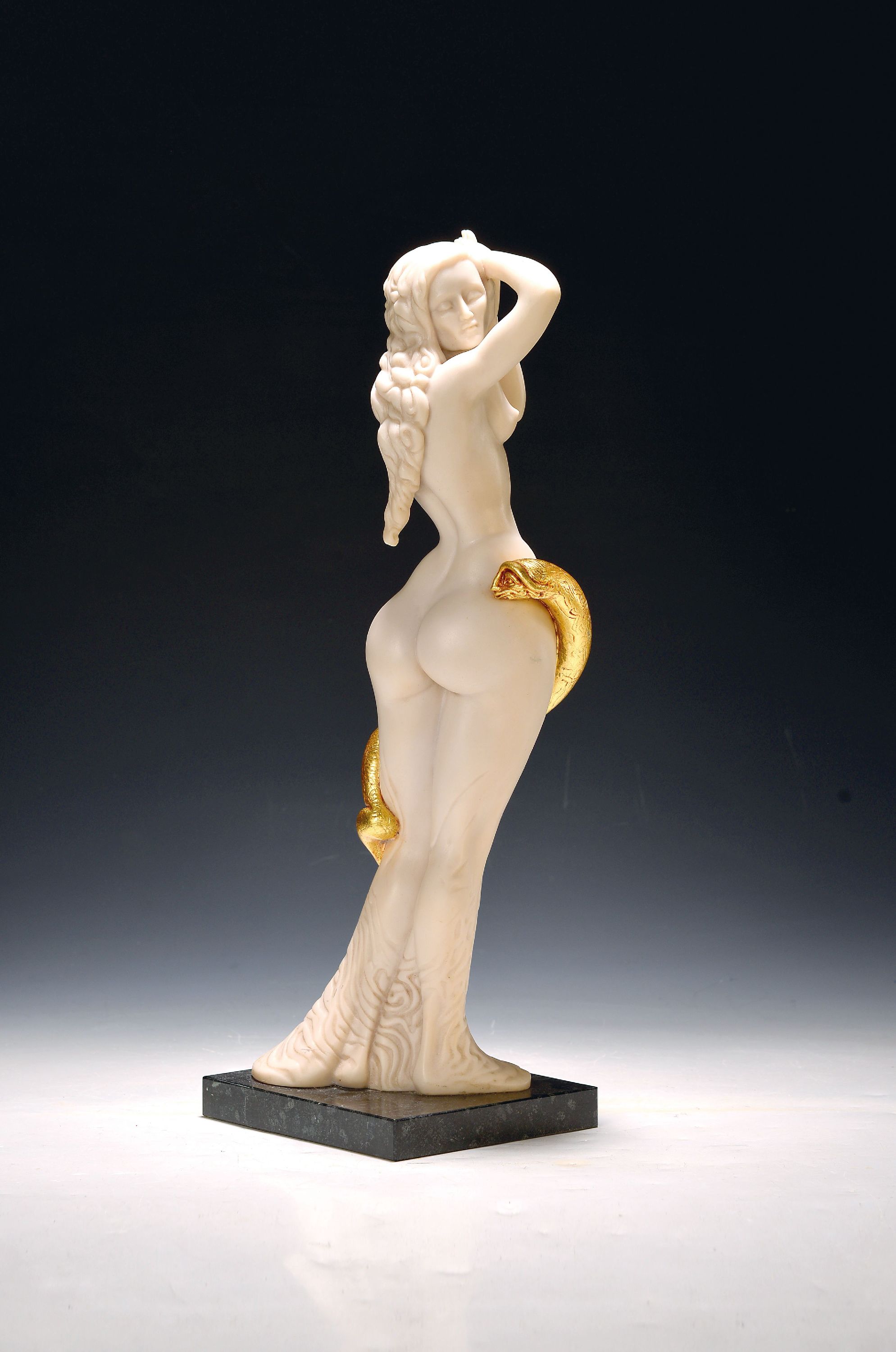 Image 27132026 - Ernst Fuchs, 1930-2015 Wien, ´Frau Lot´, Ed. 189/500, Polymer Plastik, Steinplinthe, H. ...