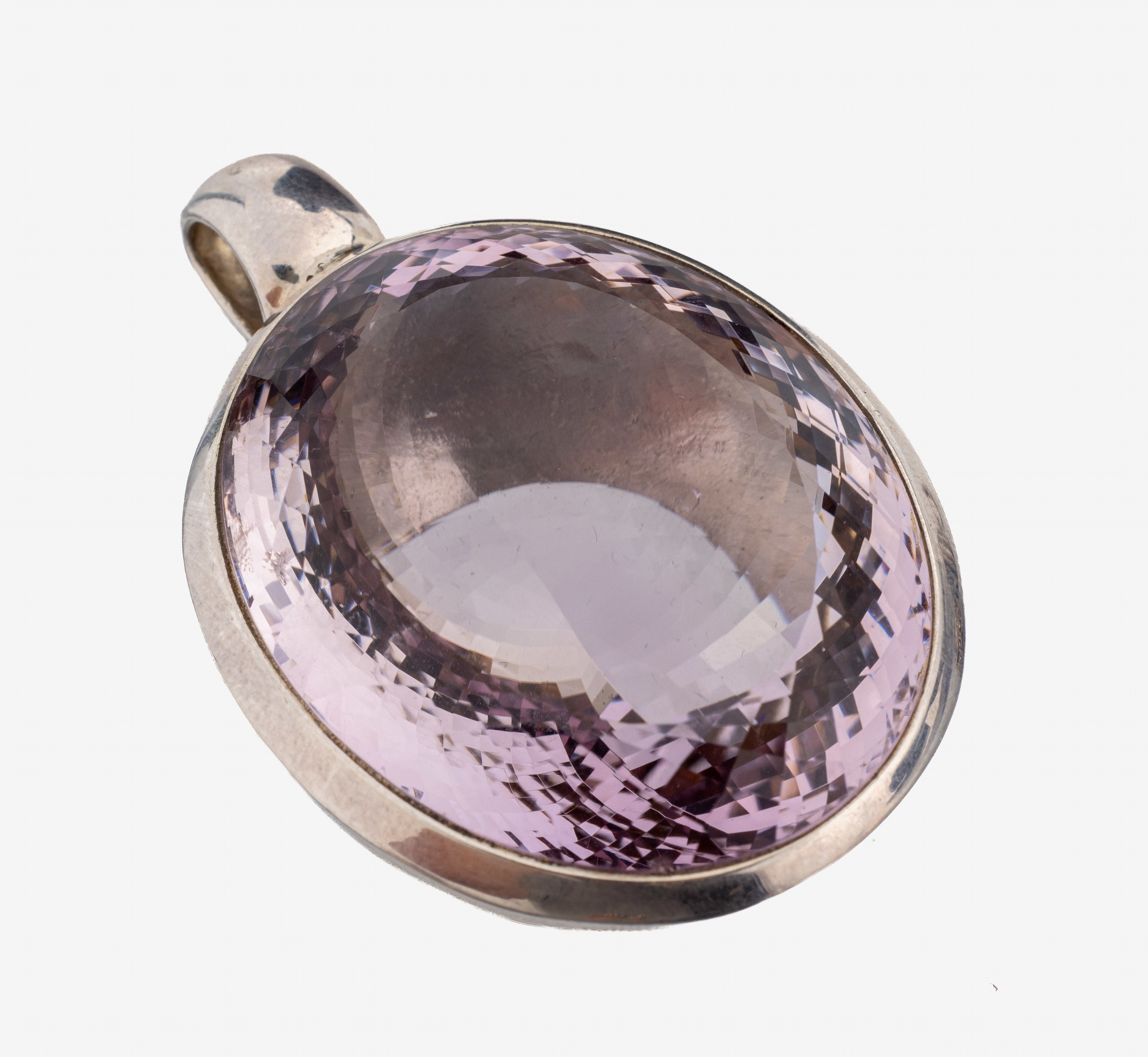 Image 27132129 - Amethyst-Anhänger, Silber gepr., gr. ovalfacett. Amethyst ca. 210 ct, L. ca. 5.8 cm, ...