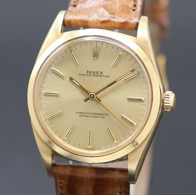 27132183a - ROLEX Oyster Perpetual Armbanduhr in GG 750/000 Referenz 1012, Schweiz um 1971, ...